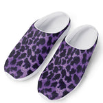 Purple And Black Cheetah Print Mesh Casual Shoes