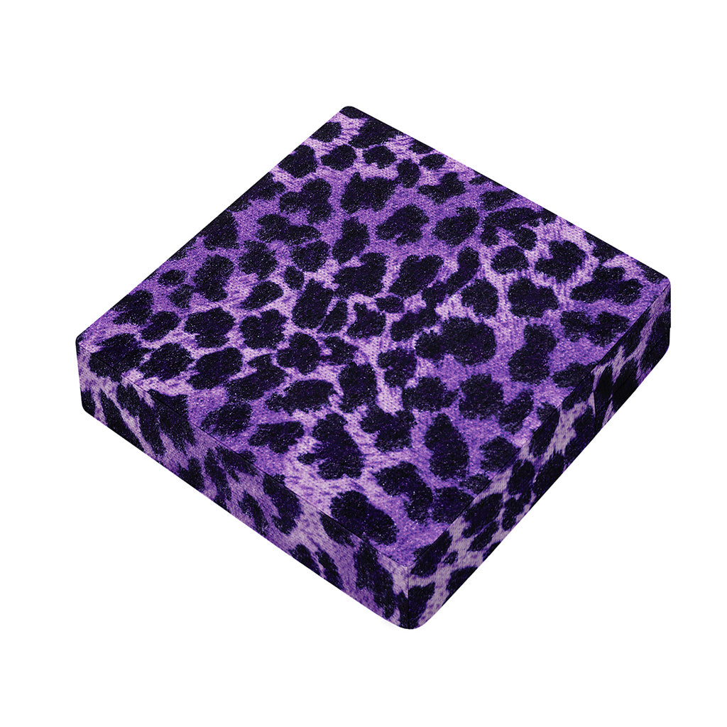 Purple And Black Cheetah Print Outdoor Seat Cushion Cover