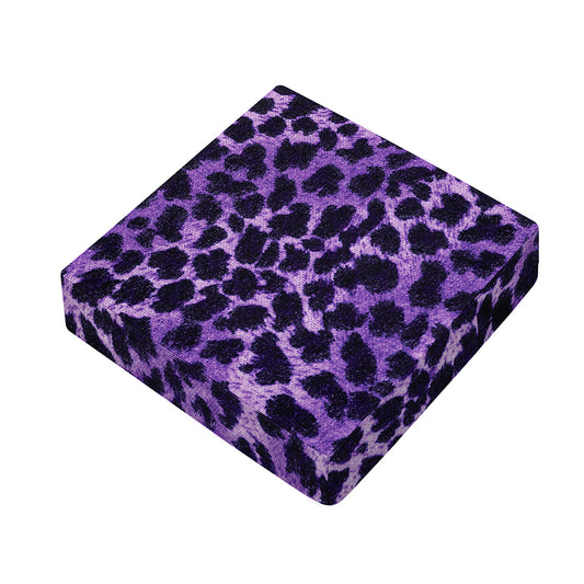 Purple And Black Cheetah Print Outdoor Seat Cushion Cover