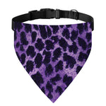 Purple And Black Cheetah Print Over The Collar Dog Bandana