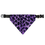 Purple And Black Cheetah Print Over The Collar Dog Bandana
