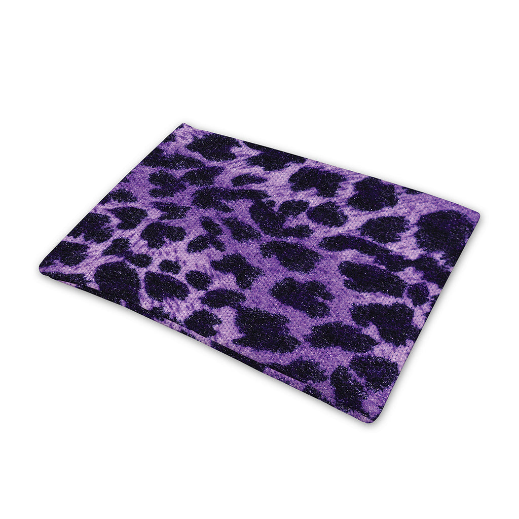 Purple And Black Cheetah Print Pet Cooling Mat Cover