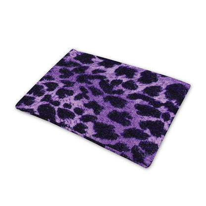 Purple And Black Cheetah Print Pet Cooling Mat Cover