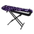 Purple And Black Cheetah Print Piano Keyboard Cover