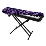 Purple And Black Cheetah Print Piano Keyboard Cover