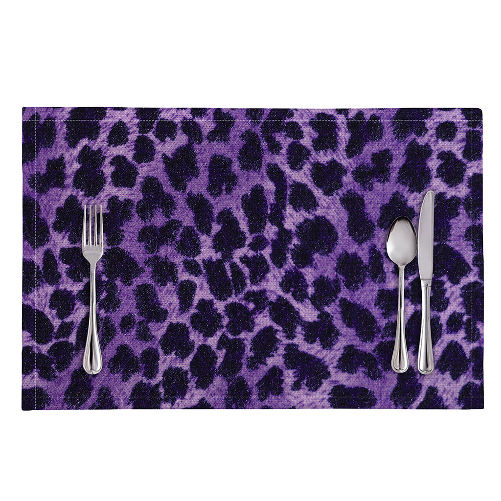 Purple And Black Cheetah Print Placemat
