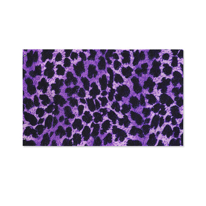 Purple And Black Cheetah Print Polyester Flag