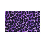 Purple And Black Cheetah Print Polyester Flag