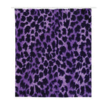 Purple And Black Cheetah Print Polyester Shower Curtain