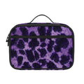 Purple And Black Cheetah Print Portable Lunch Bag