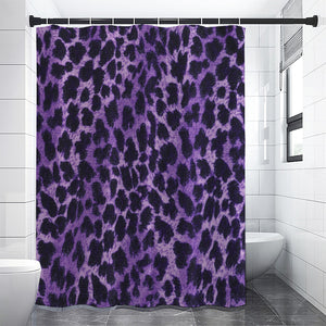 Purple And Black Cheetah Print Premium Shower Curtain