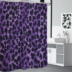 Purple And Black Cheetah Print Premium Shower Curtain