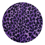 Purple And Black Cheetah Print Round Blanket