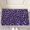 Purple And Black Cheetah Print Rubber Doormat