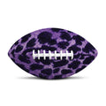 Purple And Black Cheetah Print Rugby Ball