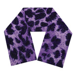 Purple And Black Cheetah Print Scarf