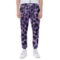 Purple And Black Cheetah Print Joggers
