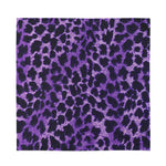 Purple And Black Cheetah Print Silk Bandana