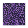 Purple And Black Cheetah Print Silk Bandana