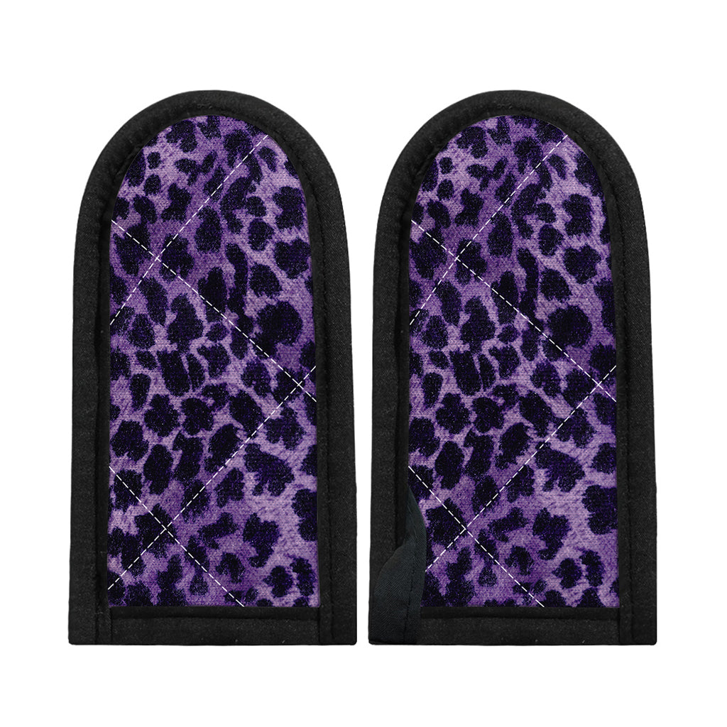 Purple And Black Cheetah Print Skillet Handle Cover
