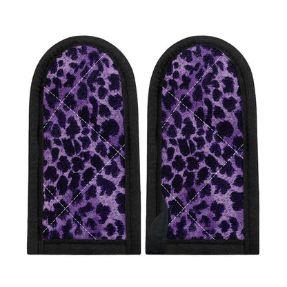 Purple And Black Cheetah Print Skillet Handle Cover