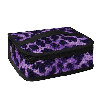 Purple And Black Cheetah Print Small Lunch Bag