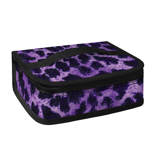 Purple And Black Cheetah Print Small Lunch Bag