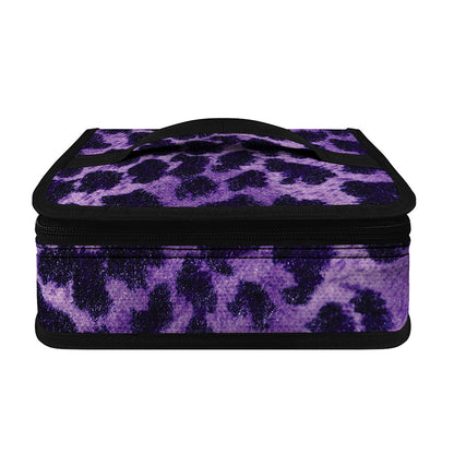 Purple And Black Cheetah Print Small Lunch Bag