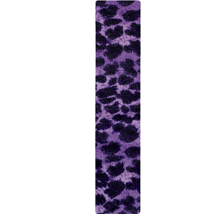 Purple And Black Cheetah Print Table Runner