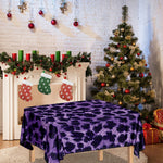 Purple And Black Cheetah Print Tablecloth