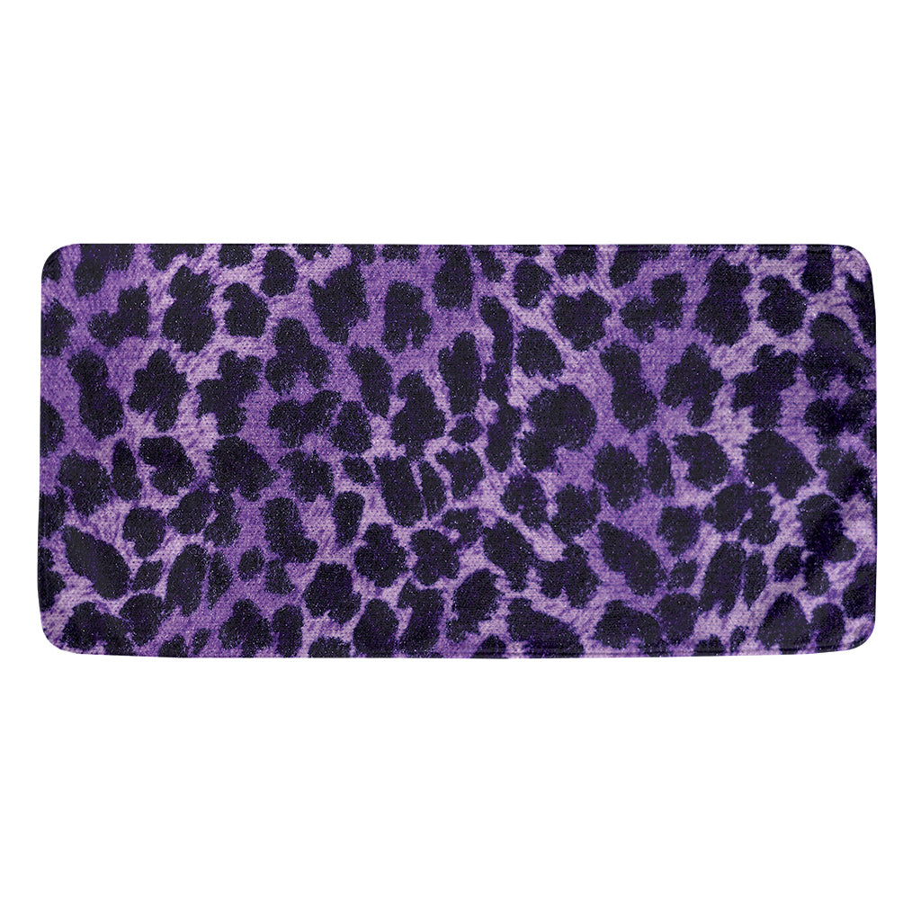 Purple And Black Cheetah Print Towel