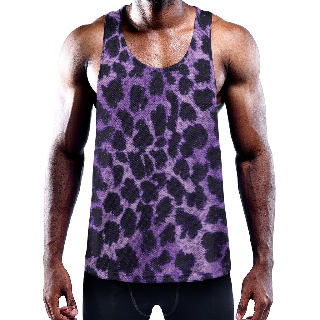 Purple And Black Cheetah Print Training Tank Top