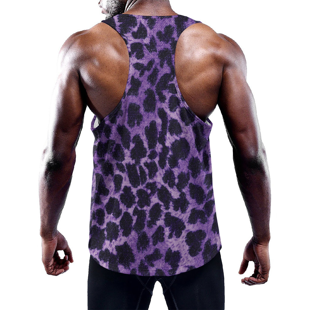 Purple And Black Cheetah Print Training Tank Top