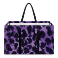 Purple And Black Cheetah Print Utility Tote Bag