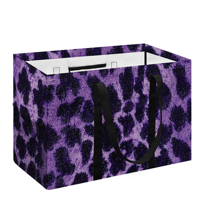 Purple And Black Cheetah Print Utility Tote Bag