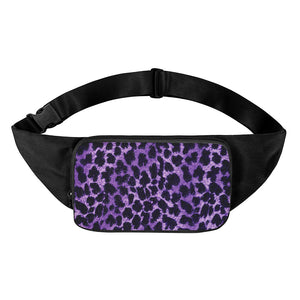 Purple And Black Cheetah Print Waist Bag