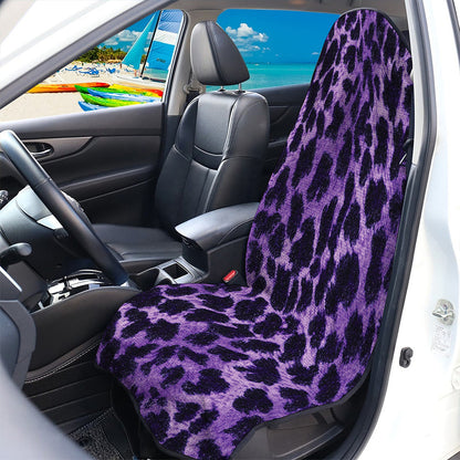 Purple And Black Cheetah Print Waterproof Car Seat Cover