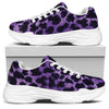 Purple And Black Cheetah Print White Chunky Shoes