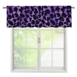 Purple And Black Cheetah Print Window Valance