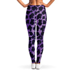 Purple And Black Cheetah Print Women's Leggings