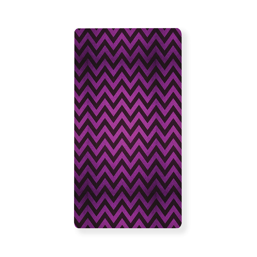 Purple And Black Chevron Pattern Print Baby Crib Sheet