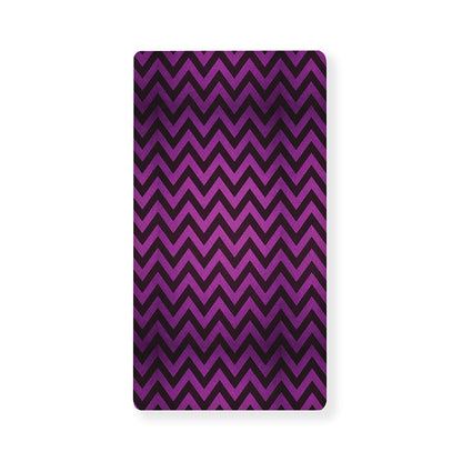 Purple And Black Chevron Pattern Print Baby Crib Sheet