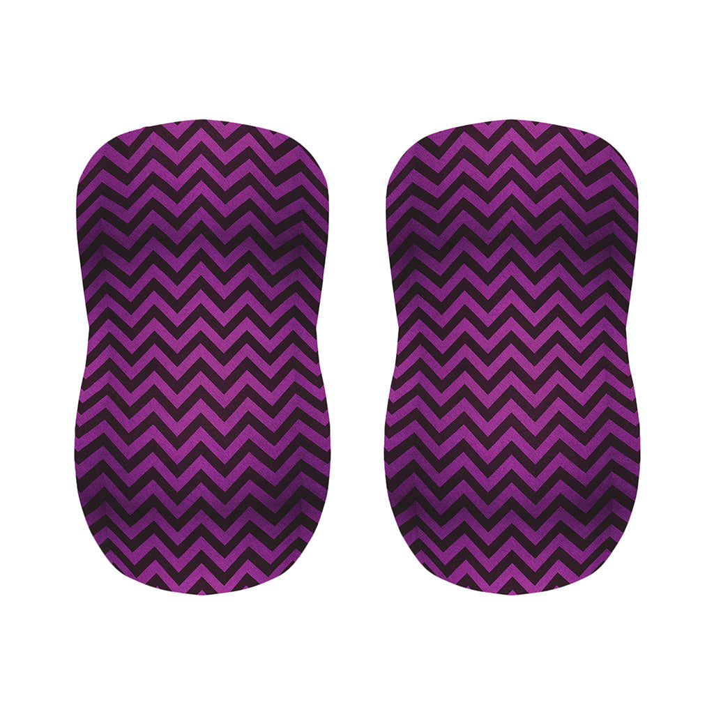 Purple And Black Chevron Pattern Print Bar Stool Covers