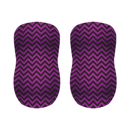 Purple And Black Chevron Pattern Print Bar Stool Covers