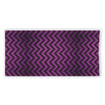 Purple And Black Chevron Pattern Print Beach Towel