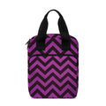 Purple And Black Chevron Pattern Print Bible Tote Bag