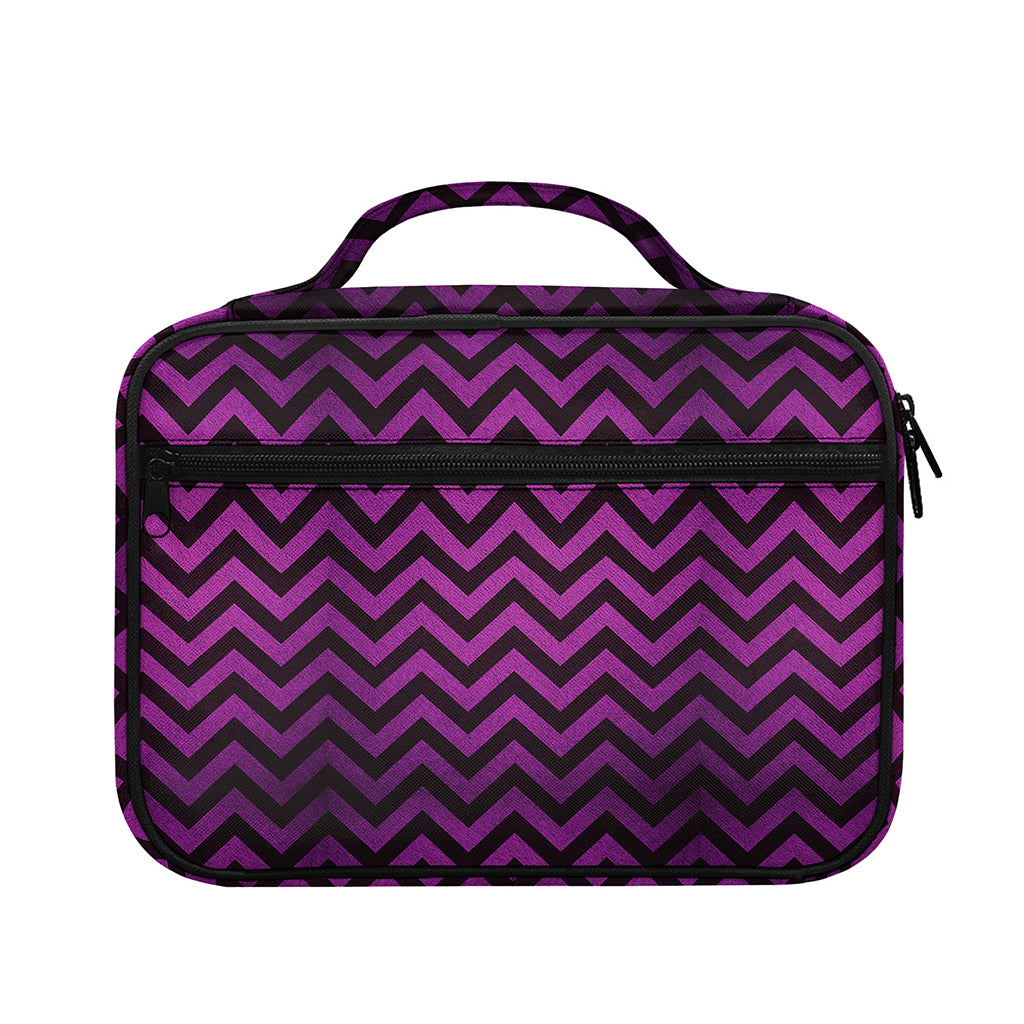 Purple And Black Chevron Pattern Print Briefcase Bible Bag
