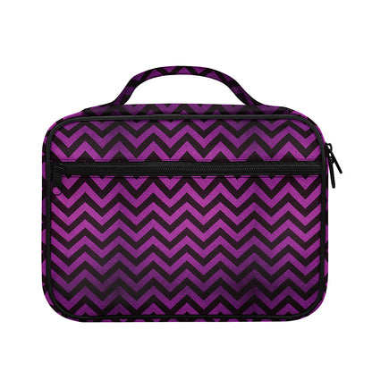 Purple And Black Chevron Pattern Print Briefcase Bible Bag