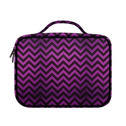Purple And Black Chevron Pattern Print Briefcase Bible Bag