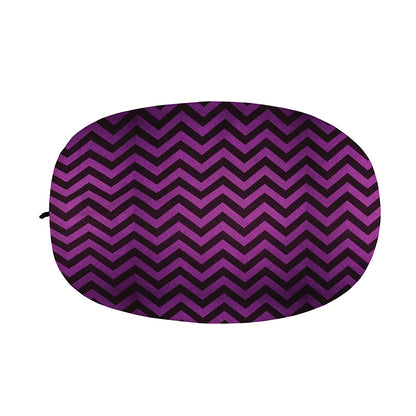 Purple And Black Chevron Pattern Print Car Side Mirror Covers